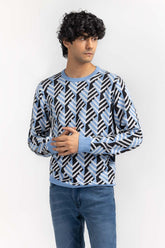 Multi Color Pattern Crew Neck Sweater SWT-FFSCN22-247